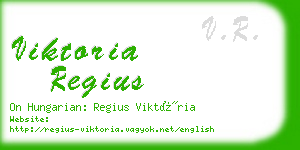 viktoria regius business card